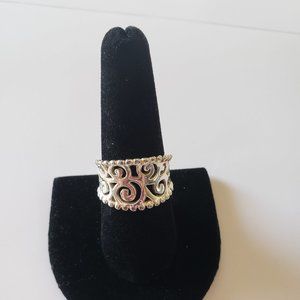 Silver Curl Design Fashion Ring